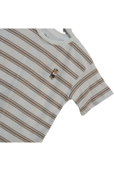 Lyon 2-5 Years Old Boy's Bear Striped Bottom Top Set