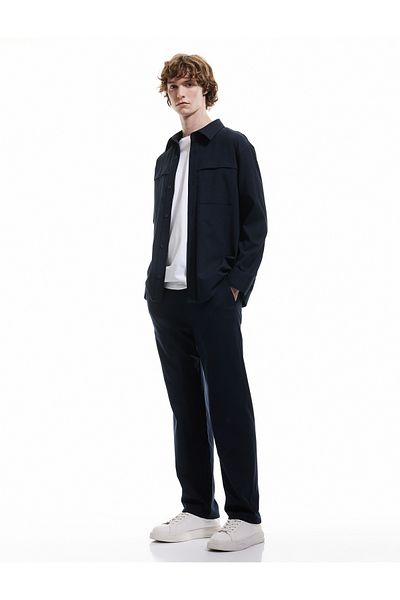 Koton New Season Buttoned Viscose Blended Chino Pocket Detailed Fabric Trousers