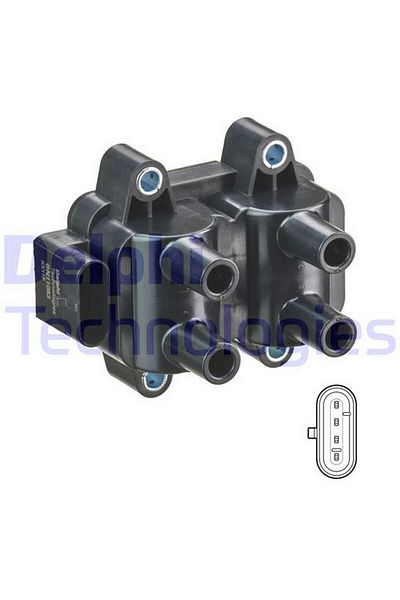 DELPHİ Ignition Coil Double Kangoo- Clio I-Ii-Ii 1.2 -1.6 - Megan I 1.4- 1.6-Scenic-Twng-Logan K7J Almla