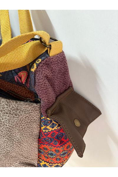 Street Bag Patchwork Etnic Autentic Boem Geantă de umăr Geantă de mână Utilizare zilnică Utilizare în călătorie Geantă de poștaș