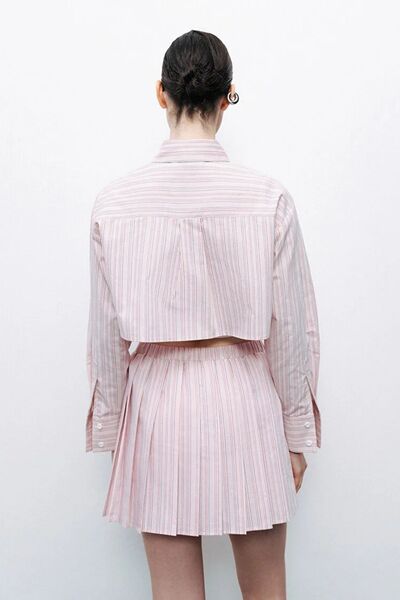 Nocturne    Striped Crop Shirt