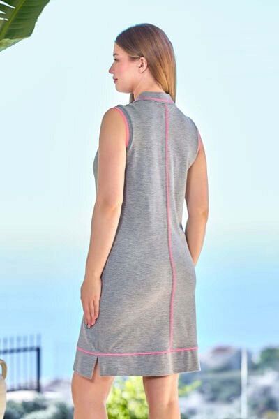 Cossy By Aqua 25786 Women's Grimelange Sleeveless Shirt Collar Sports Summer Dress