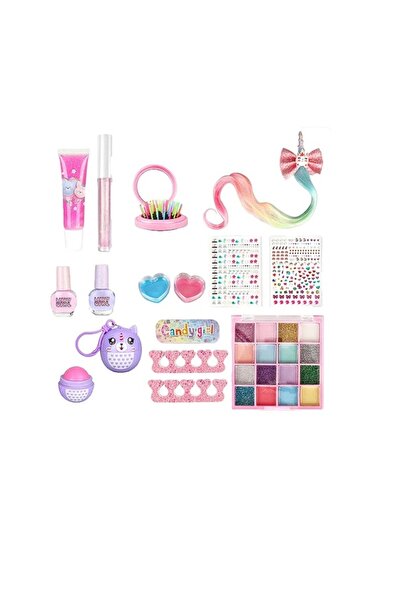 Bloomie's Çocuk Makyaj Güzellik Seti, Sürülebilir Makyaj Malzemeleri, Renkli ...