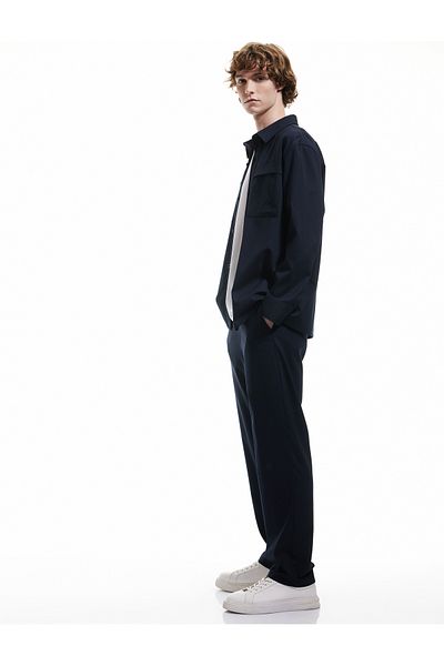 Koton New Season Buttoned Viscose Blended Chino Pocket Detailed Fabric Trousers