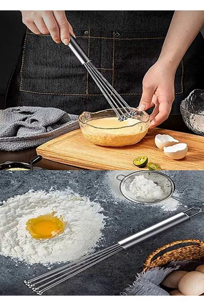 CEZVE HOME New Generation Metal Bead Ball End Whisk Sauce Mixer Ball End Stainless Steel Egg Beater
