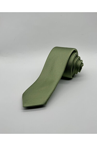 HARES Limited Edition Olive Green Satin Tie & Handkerchief