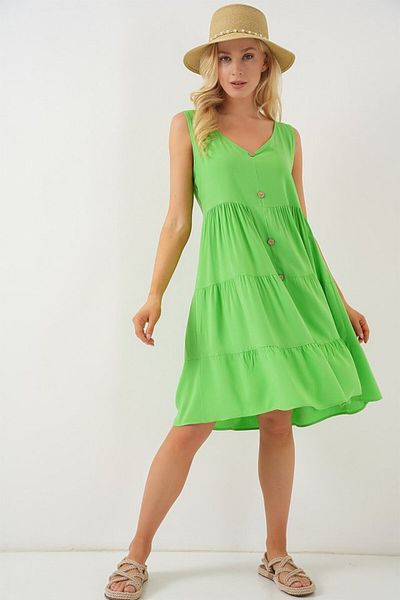MRA Fashion Zero Cufflinks Short Dress 2571 - Green