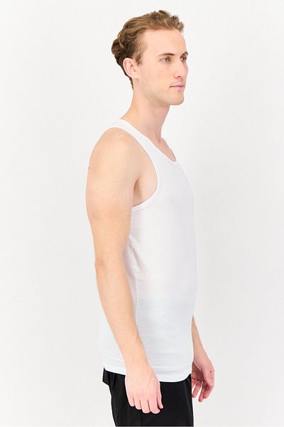 Tommy John Men 2 Pieces Plain Undershirt, White