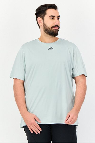 adidas Men Sportswear Fit Short Sleeve Training T-Shirt, Grey