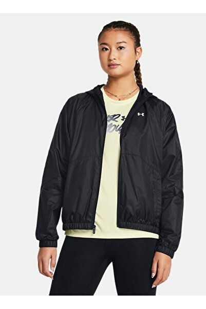Under Armour 1382698-001 UA Rival Sport Windbrea Fermuarlı Yaka Loose Fit Siy...