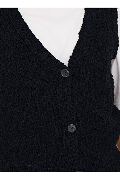 ONLY Само черно дамско сако ONLALVILDA SL WAISTCOAT CC KNT