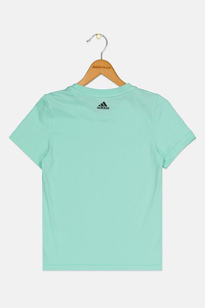 adidas Kids Girl Sportswear Fit Short Sleeve Outdoor Top, Green