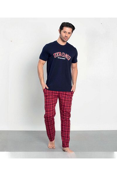 SENFONİ Σετ πιτζάμες με κοντό μανίκι Senfoni ανδρικό Modal Crew Neck 10354 - 1 Τ.Κ.