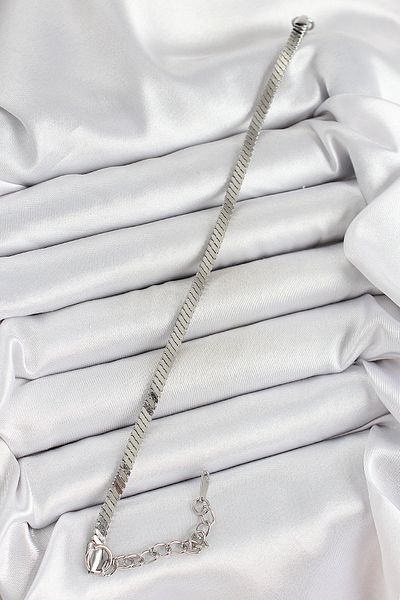 NEZADE STORE 316L Steel Silver Color Flat Chain Model Women's Bracelet - Lisinya
