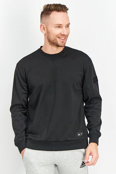 adidas Men Sportswear Fit Parley Running Sweatshirt, Black