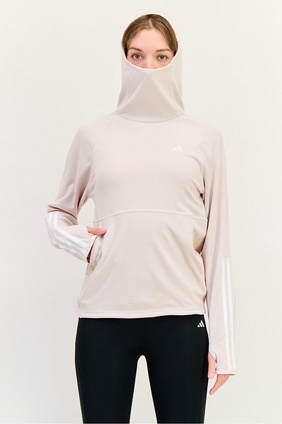 adidas Women Sportswear Fit Long Sleeve Outdoor Sweatshirt ,Light Pink