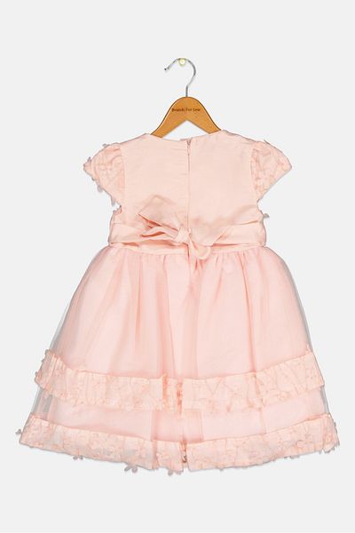 Willow & Whistle Toddlers Girl Textured Dress, Pink