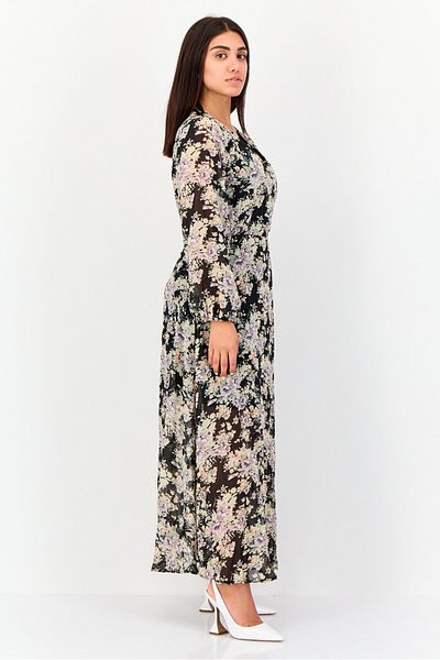 Notations Women Floral Print Maxi Dress, Multicolor