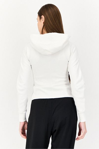 adidas Women Sportswear Fit Long Sleeve Outdoor Hoodie, White