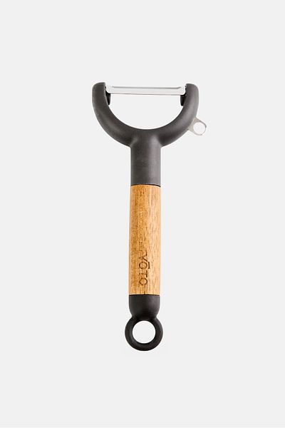 YOTO Stainless Steel Y Peeler With Acacia Wood Handle, Multicolor