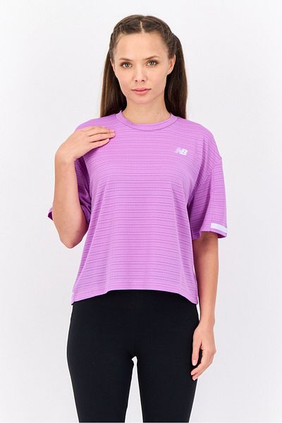 New Balance Women Sportswear Fit Short Sleeve Outdoor T-Shirts, Pink