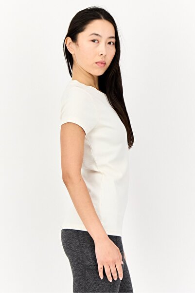 Puma Women Sportswear Fit Short Sleeve Outdoor Top, Off White