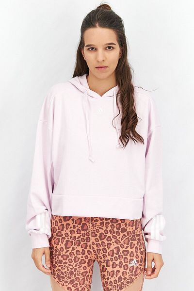 adidas Women Sportswear Fit Long Sleeve French Terry Hoodie, Pink