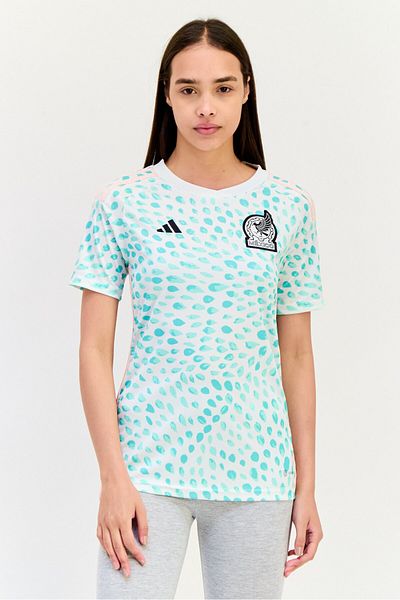 adidas Women Sportswear Fit Short Sleeve Mexico Football Jersey, Multicolor