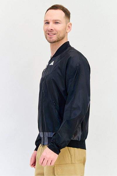 adidas Men Sportswear Fit Long Sleeves Training Jacket, Black