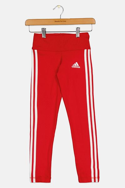 adidas Kids Girl Sportswear Fit Brand Logo Outdoor Tights, Red