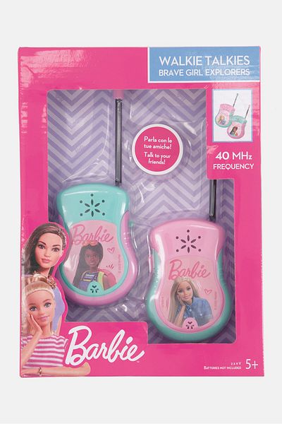 Barbie 2 Pieces Walkie Talkies Set, Pink/ Light Green