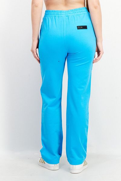 Plein Sport Women Sportswear Fit Training Sweatpants, Light Blue/Orange