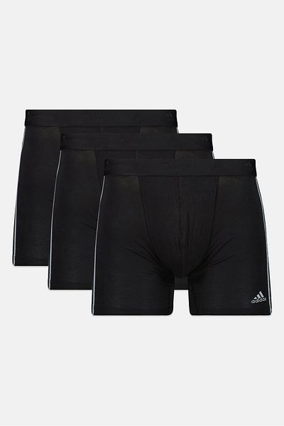 adidas Men 3 Pcs Brand Logo Boxer Brief, Black