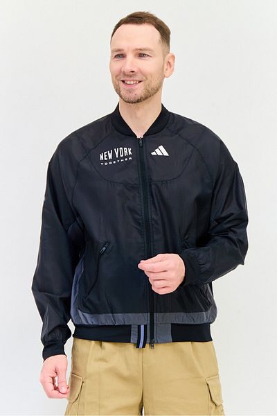 adidas Men Sportswear Fit Long Sleeves Training Jacket, Black