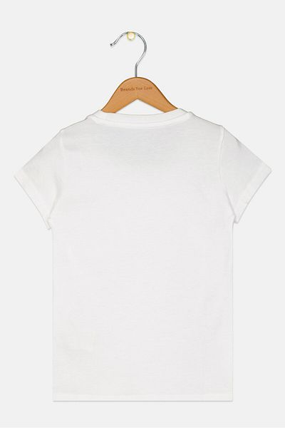 adidas Kids Girl Sportswear Fit Short Sleeve Outdoor Top, White