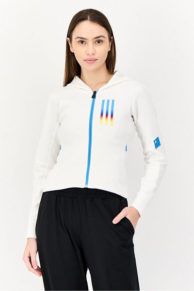 adidas Women Sportswear Fit Long Sleeve Outdoor Hoodie, White
