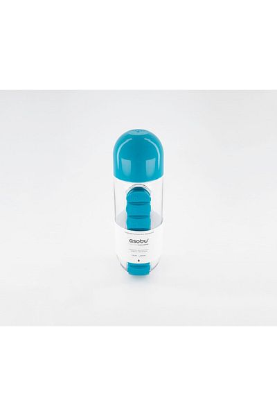 Asobu Water Bottle With Pill Organizer, Blue