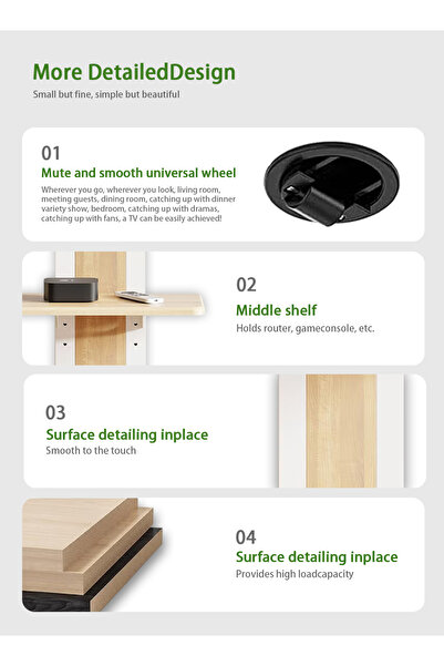 Old_Feller Universal Mobile TV Stand for 26-70" Screens (40kg max), height-adjustable, VESA 200-600mm