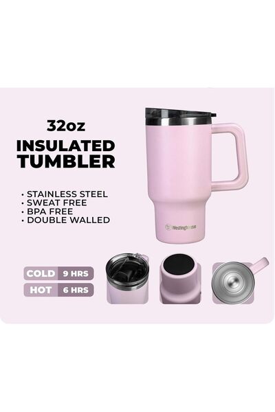 Westinghouse Westing House 32oz/946ml Double-Wall Stainless Steel Insulated Tumbler | BPA-Free Reusable Cup for C