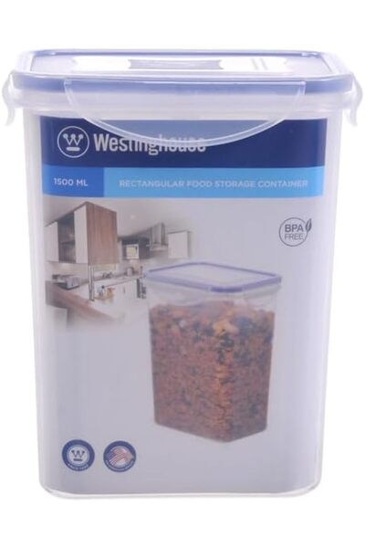 Westinghouse 1.5L Rectangular Food Storage Box | Leak-Proof Lid | BPA-Free & Transparent | Perfect f