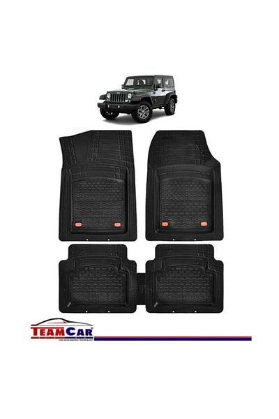 TEAMCAR Covorașe auto tip tavă Jeep Wrangler JK (2007–2018) negre