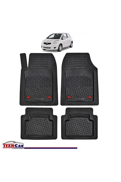 TEAMCAR Covorașe auto tip tavă ® compatibile cu Toyota Yaris XP10 (1999–2005) - Hatchback