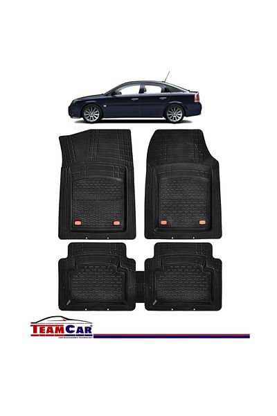 TEAMCAR Covorașe auto tip tavă pentru Opel Vectra C (2002-2008), negre, material rezistent