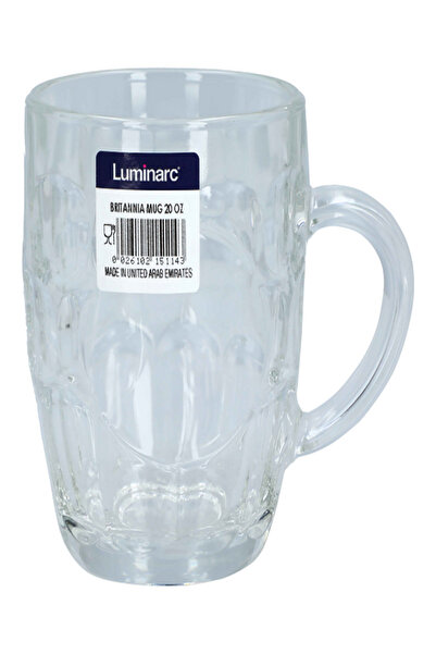 Luminarc Britannia High Quality Tempered Glass Coffee Mug Clear 600ml