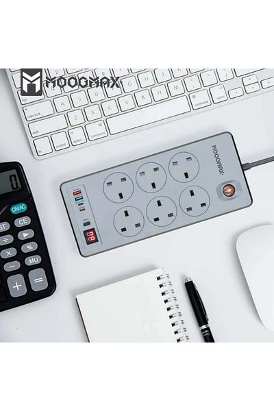 MOOGMAX Moge Max - Boom Electric Extension with Six Sockets