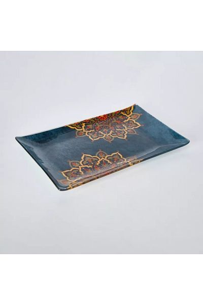 Home Box Small Serving Tray – 25x15 cm – Floral Accent