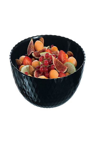 Luminarc Pampille Dishwasher and Microwave Safe Tempered Glass Multipurpose Bowl Black 13cm