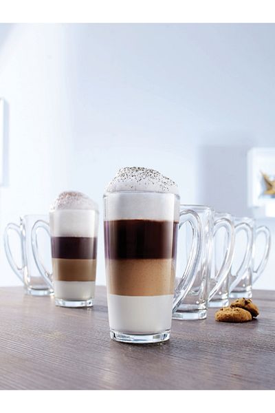 Luminarc 6-Piece Tempered Glass New Morning Mug Set Clear