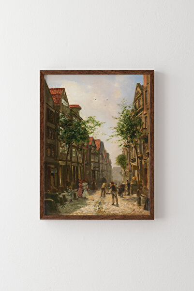 epiqart Hamburg - Cadru cu model din lemn