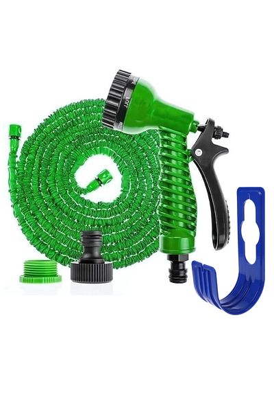 Generic Furtun de grădină extensibil APF®, Ø 12,5 mm, presiune 4 bar, lungime 30 m, 2 accesorii + suport furtun
